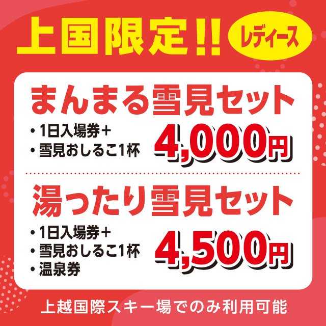 超早割入場券 - 上越国際スキー場【公式】