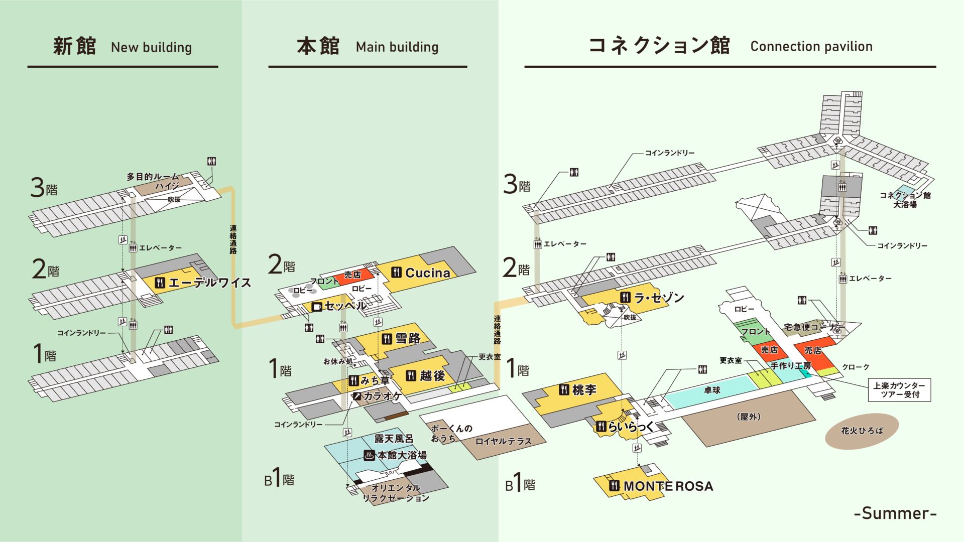 ホテルグリーンプラザ上越館内マップ