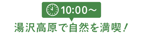 10:00～ 湯沢高原で自然を満喫！