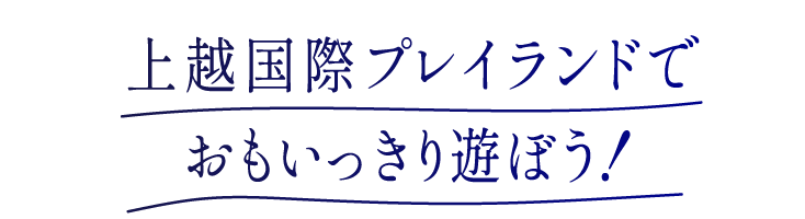 上越国際プレイランドで思いっきり遊ぼう!